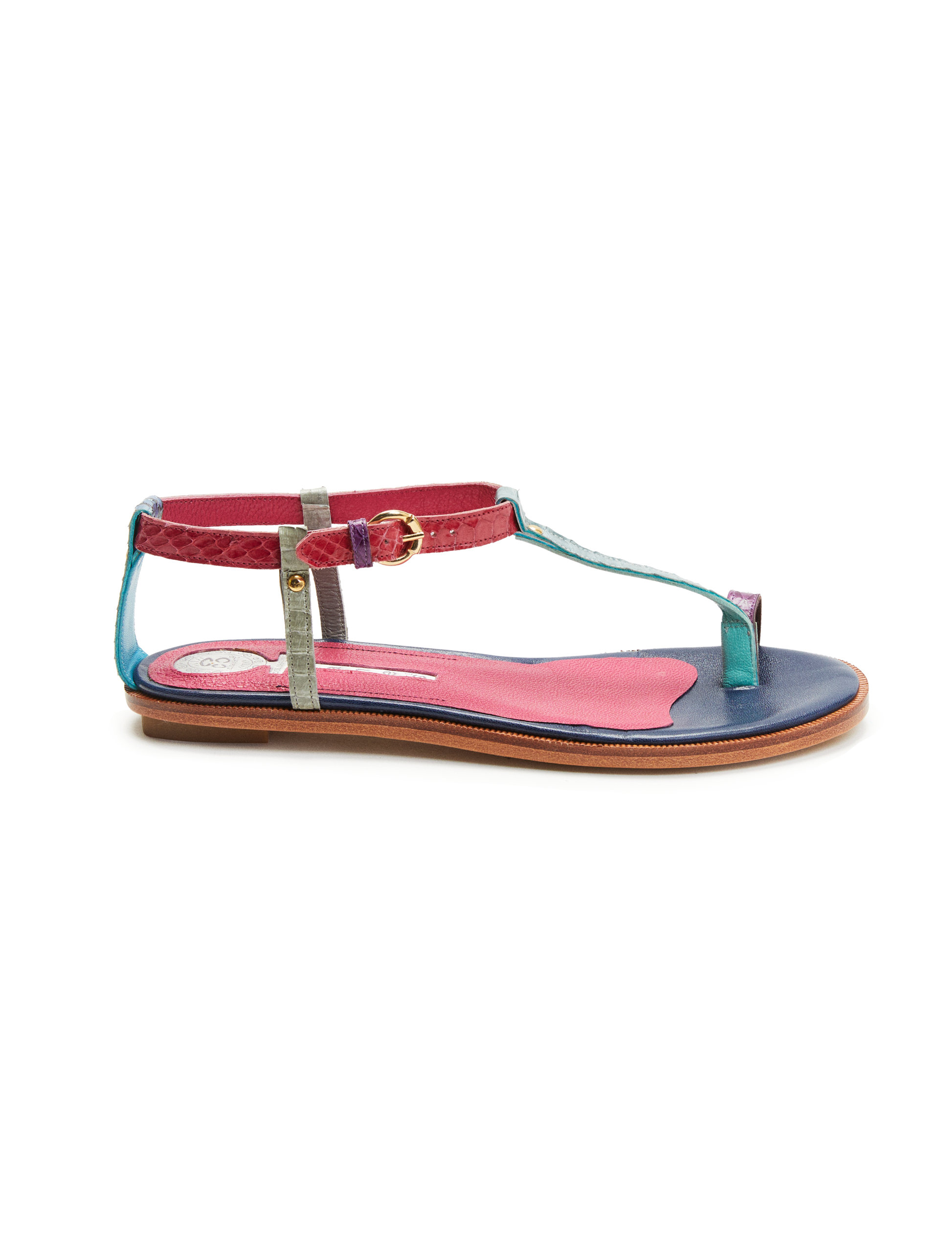 Triple Fuchia Sandal