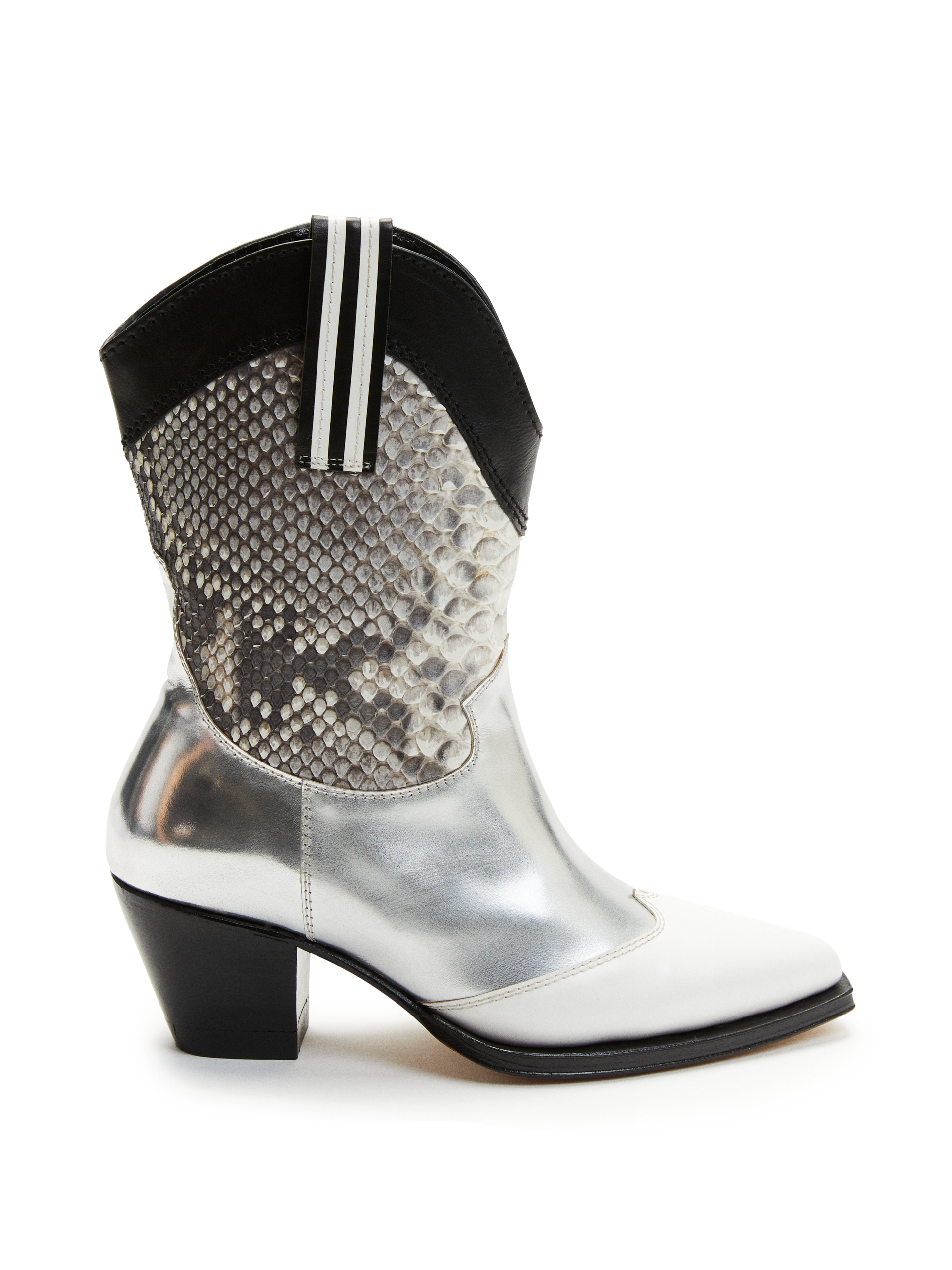 Audace White Western Boot