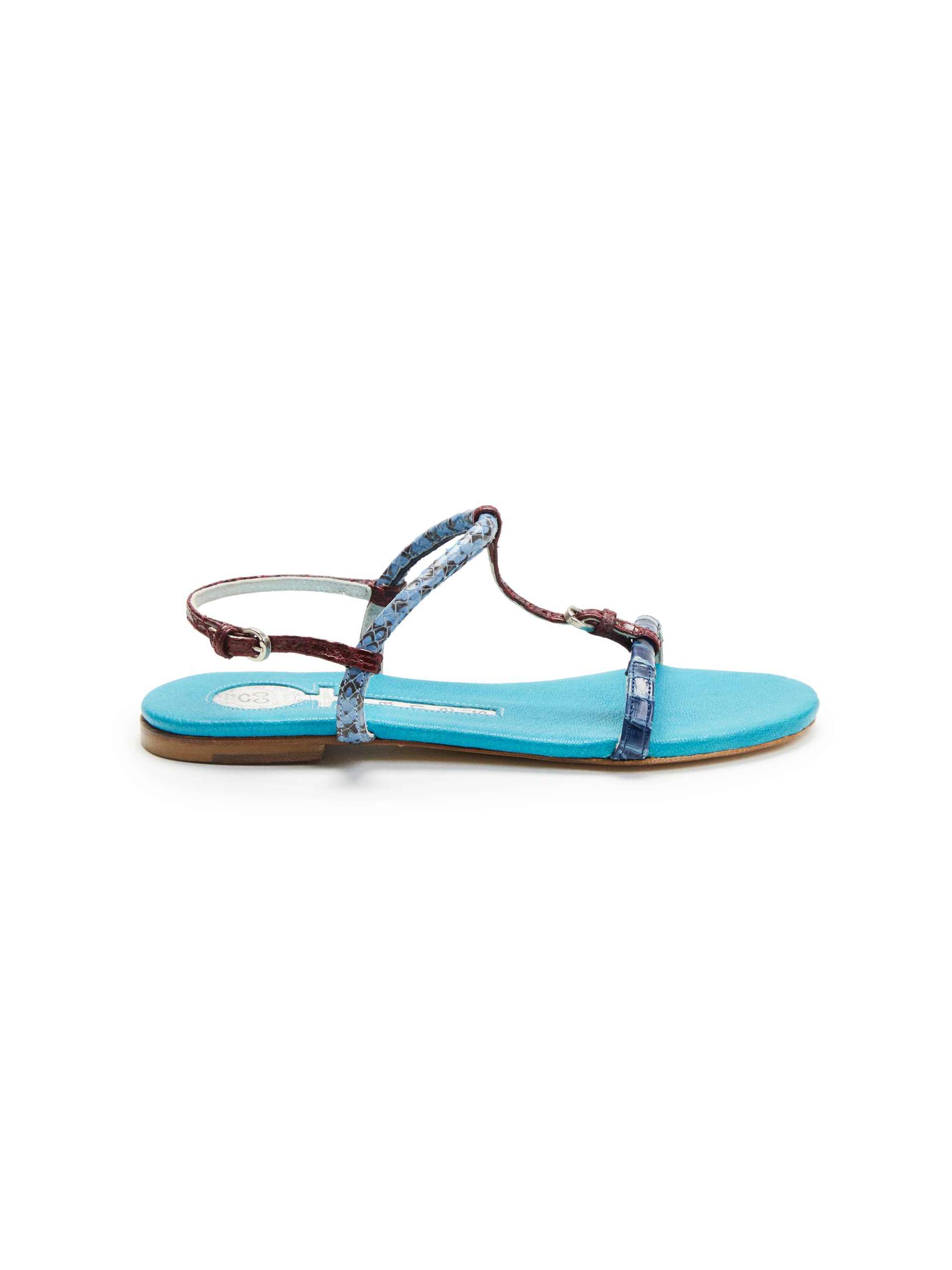 Manarola Sky Blue Flat Sandal