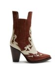 Canes High Western Bootie in Terracotta-Cream