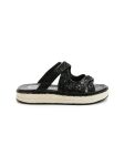 Plage de Sable Espadrille Mule in Black