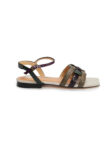 Cassis Flat Sandal in Royal Grey