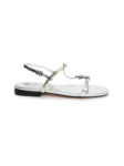 Manarola Sandal in Shimmery Silver